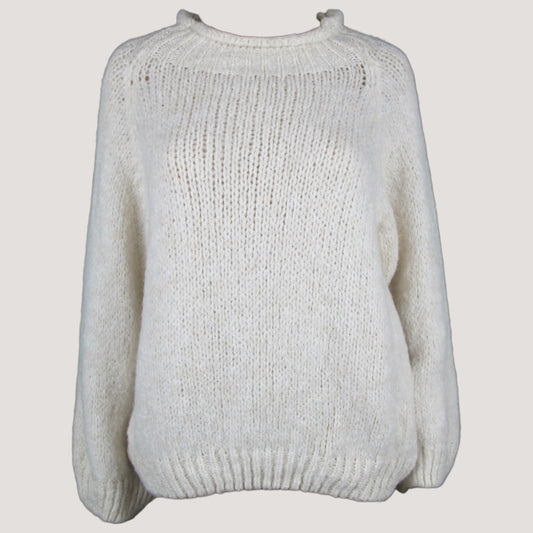 Althea Stickad Tröja Off White