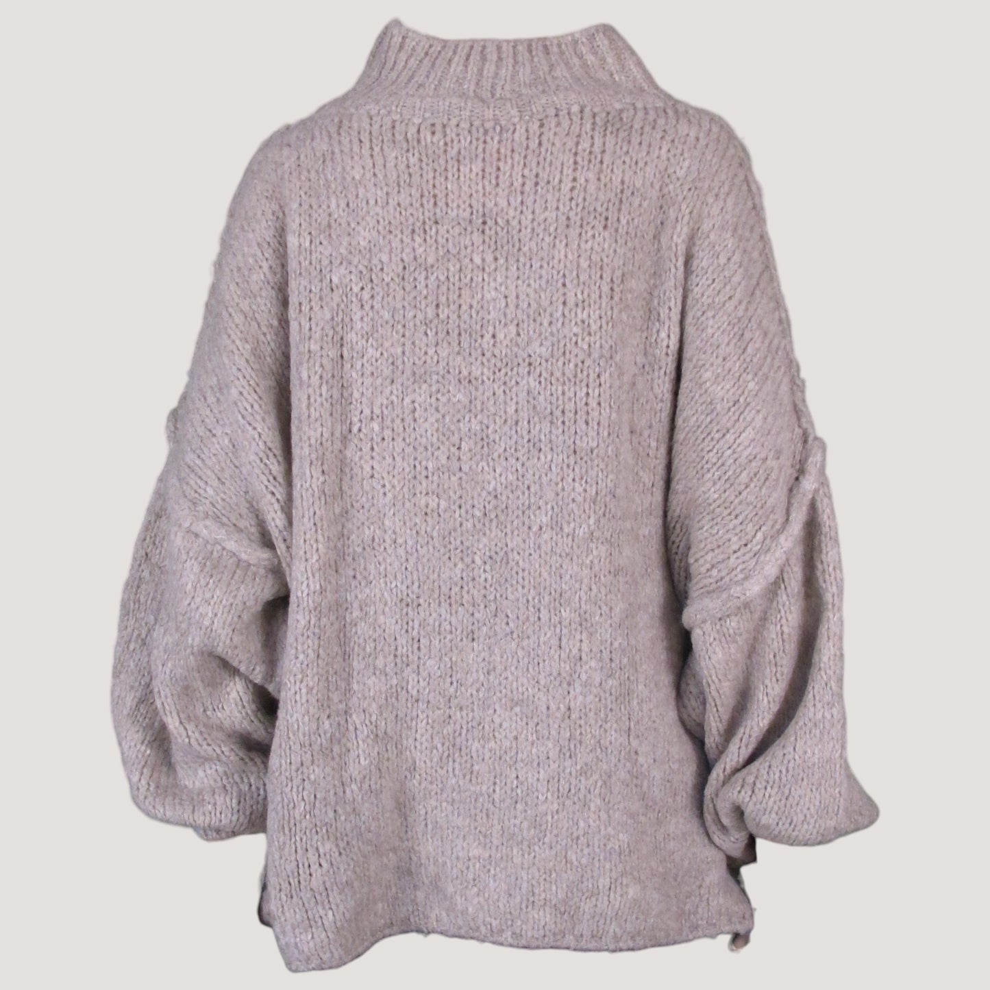 Elin Stickad Tröja Beige