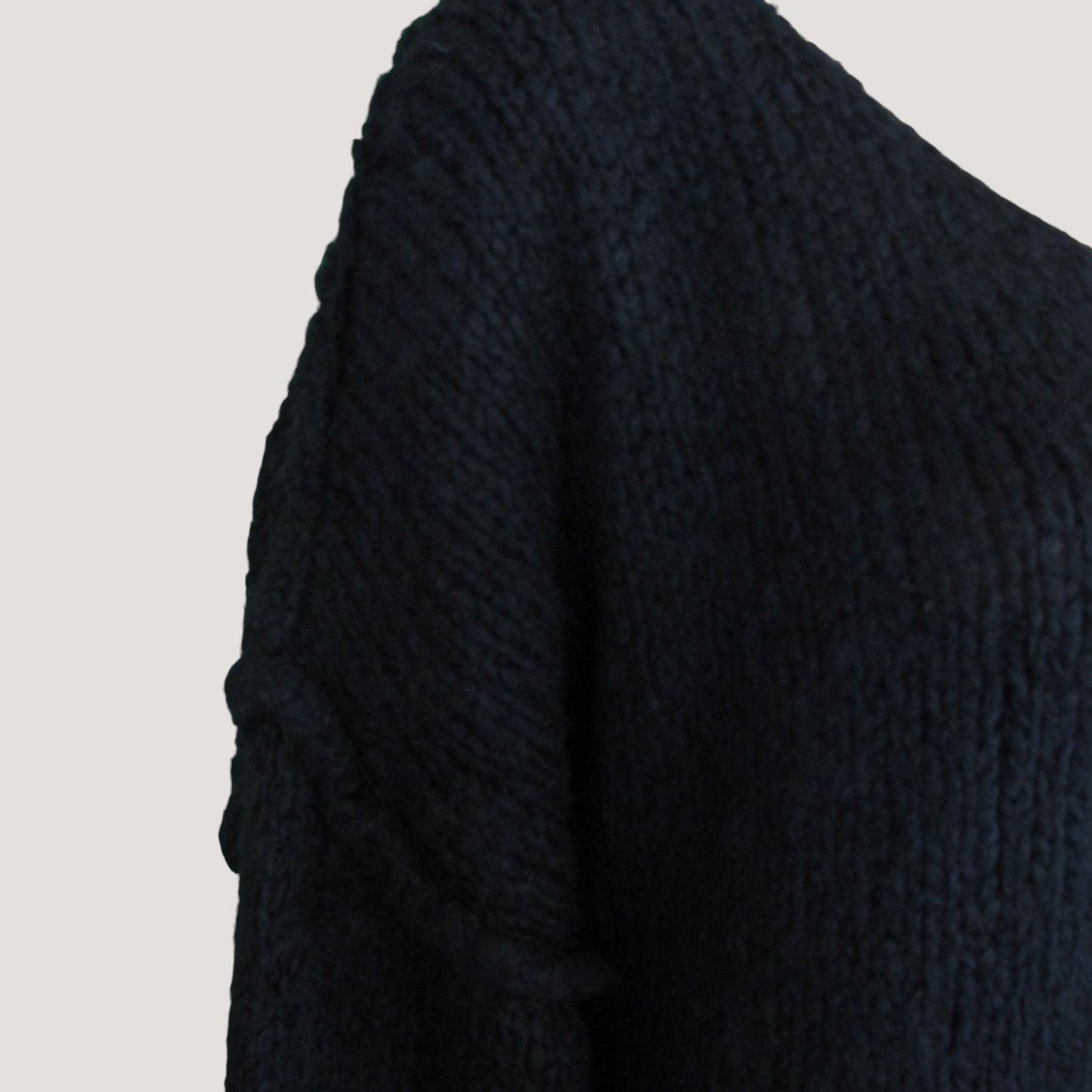 Elin Stickad Tröja Svart