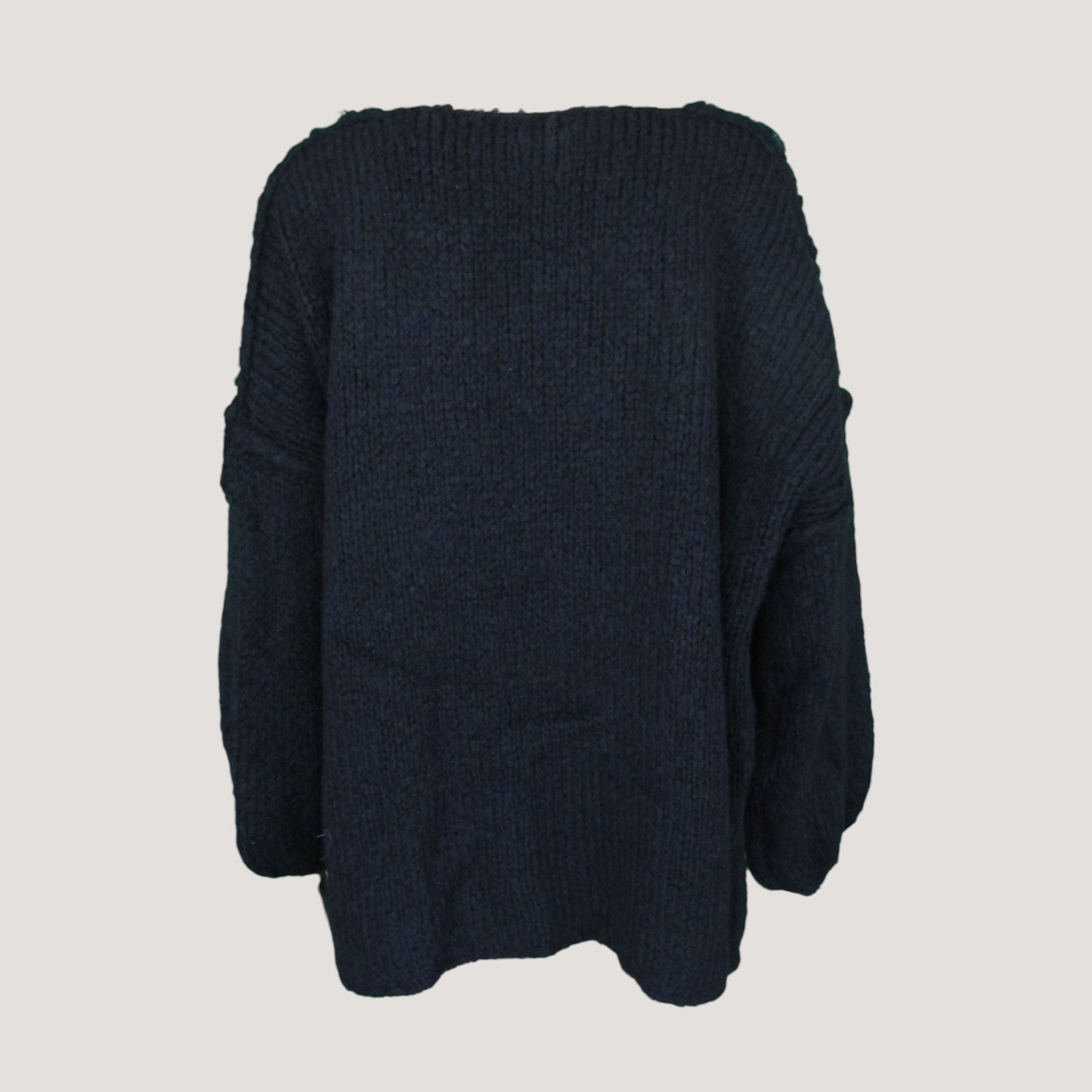 Elin Stickad Tröja Svart