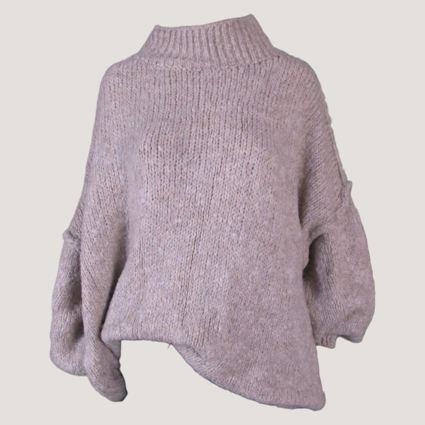 Elin Stickad Tröja Beige