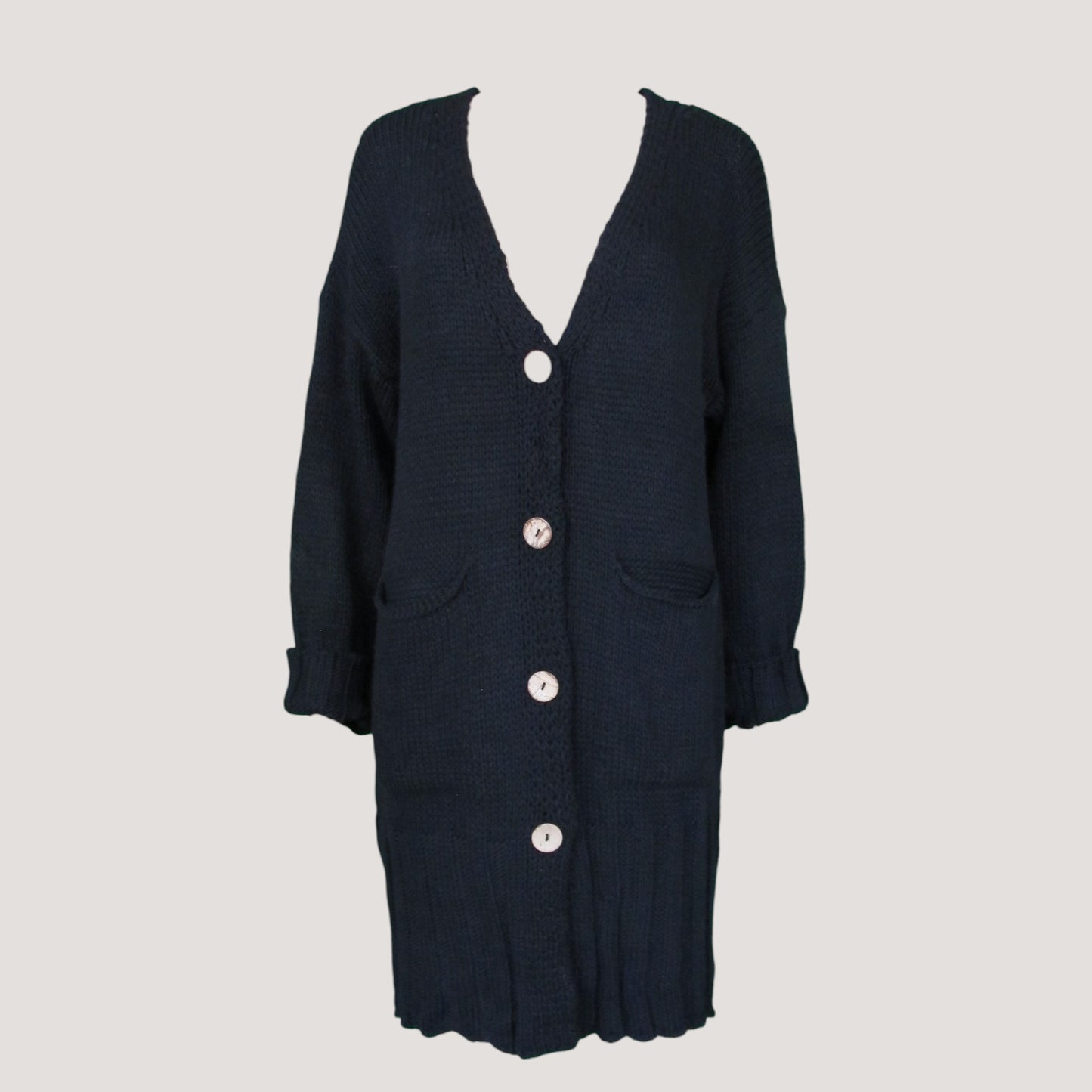 Elle Stickad Kofta Svart