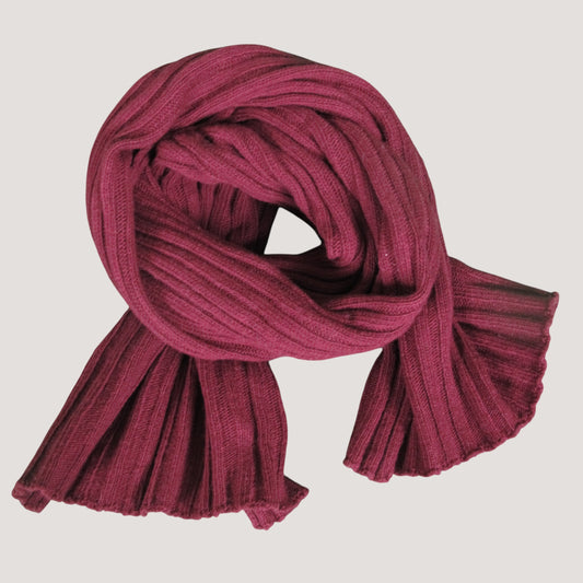 Fiona Stickad Halsduk Röd